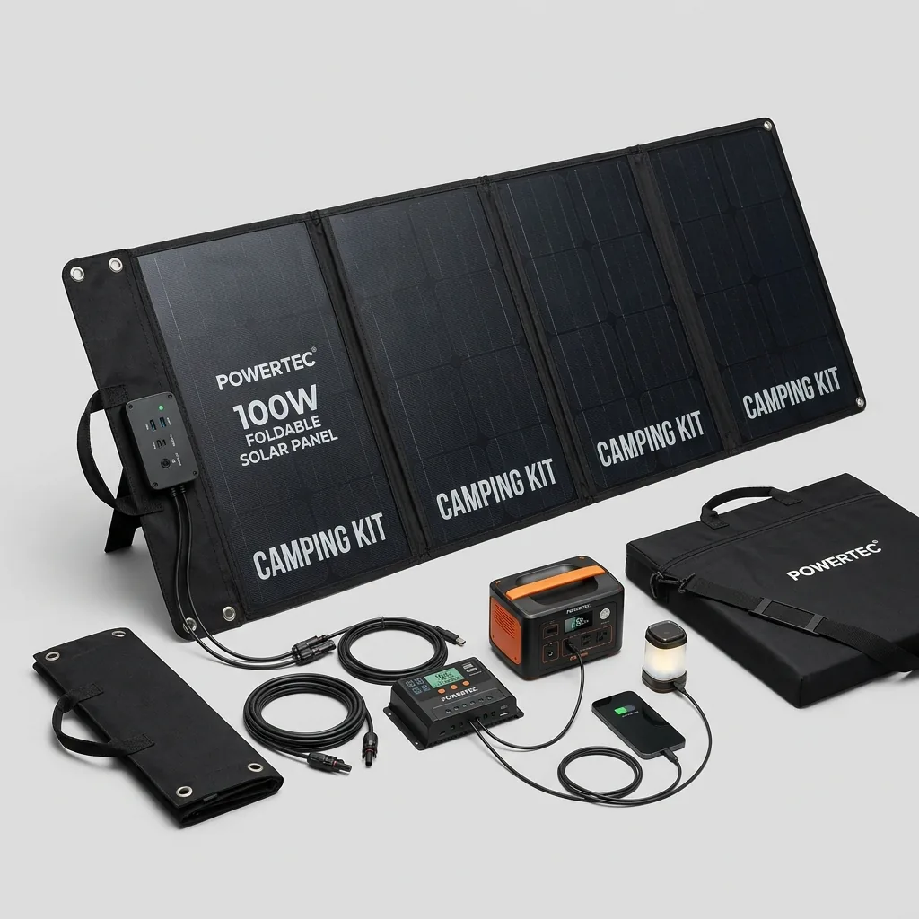 Vermietung von faltbaren Solarpanel-Kits für Camping in Cagliari